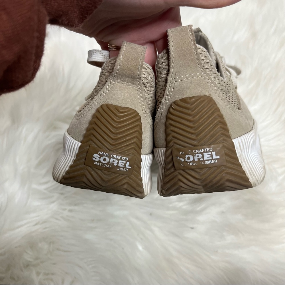 Sorel Out N About Plus Ancient Fossil Cream Lace Up Sneakers Size 7 - Picture 7 of 9